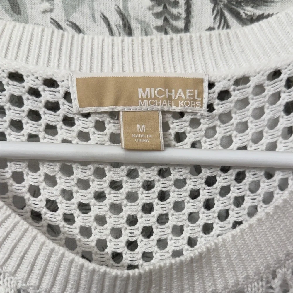 Michael Kors White Knit Sweater Top - Picture 2 of 8